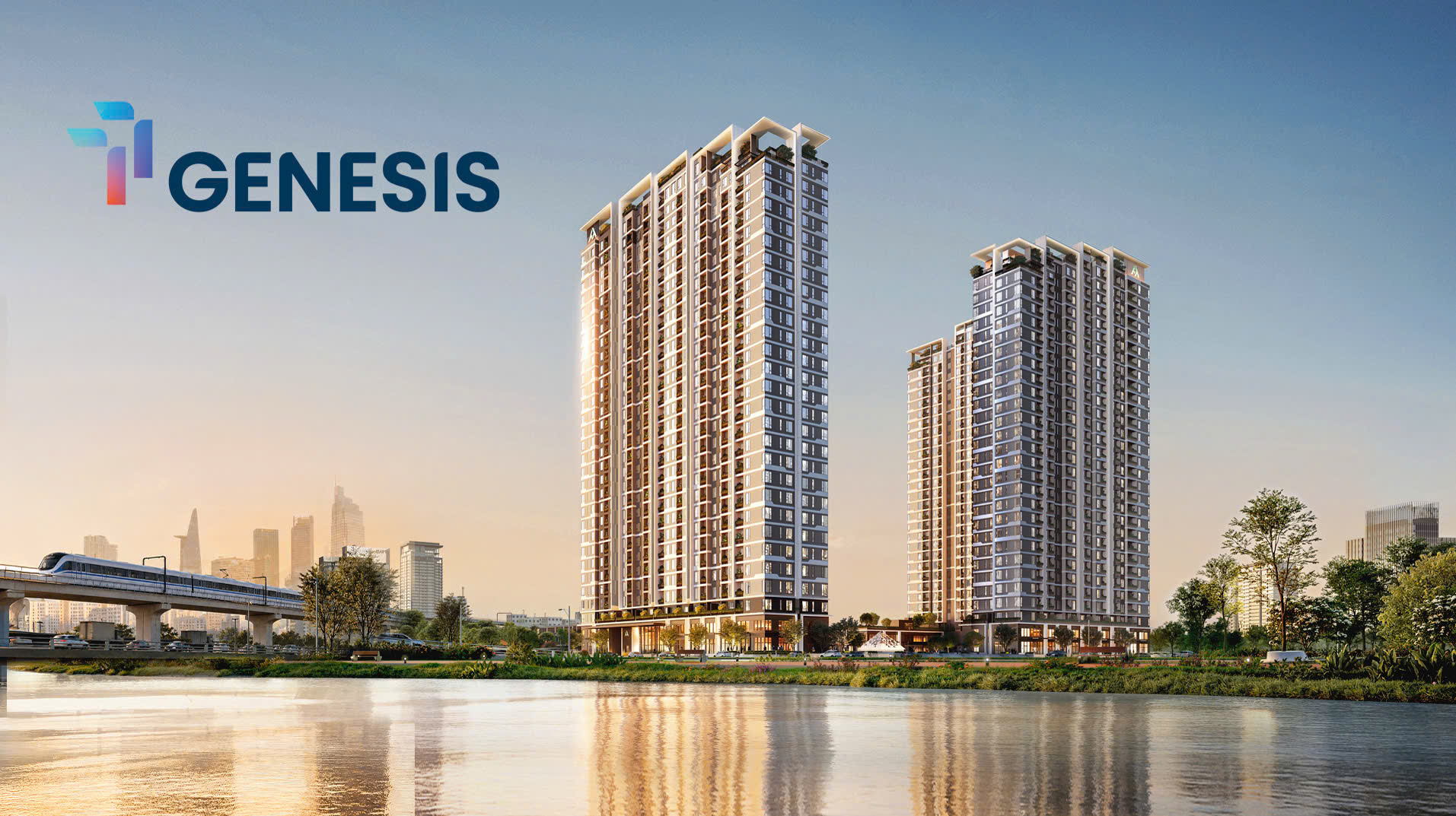 Phối cảnh tổng thể dự án căn hộ cao cấp TT Genesis Nhà Bè
